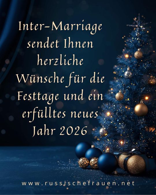 Inter-Mariage sendet Ihnen herzliche Wünsche für die Festtage und ein erfülltes neues Jahr 2026